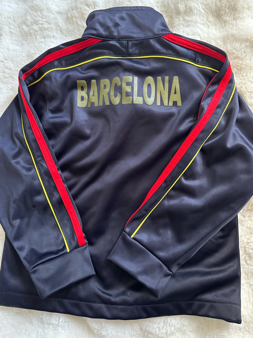 Barcelona Navy Jacket with Red & Yellow Trim